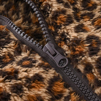 Girls Multicolor Leopard Printed Fleece Front Zipper Sleeveless Winter Jacket Coats & Jackets