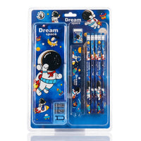 Cute Cartoon Pencil Box Stationery Set for Boys Trending Accessories Blue Onesize