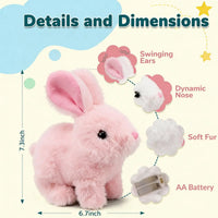 Kids Adorable Walking & Talking Plush Rabbit Toy Trending Accessories