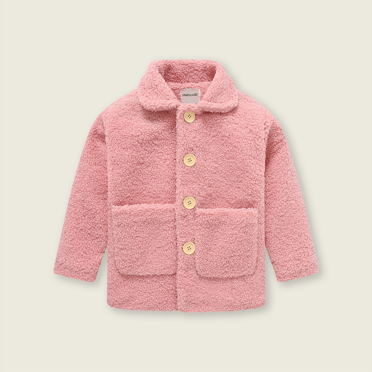 Girls Light Pink Spread Collar Tailored Jacket Coats & Jackets