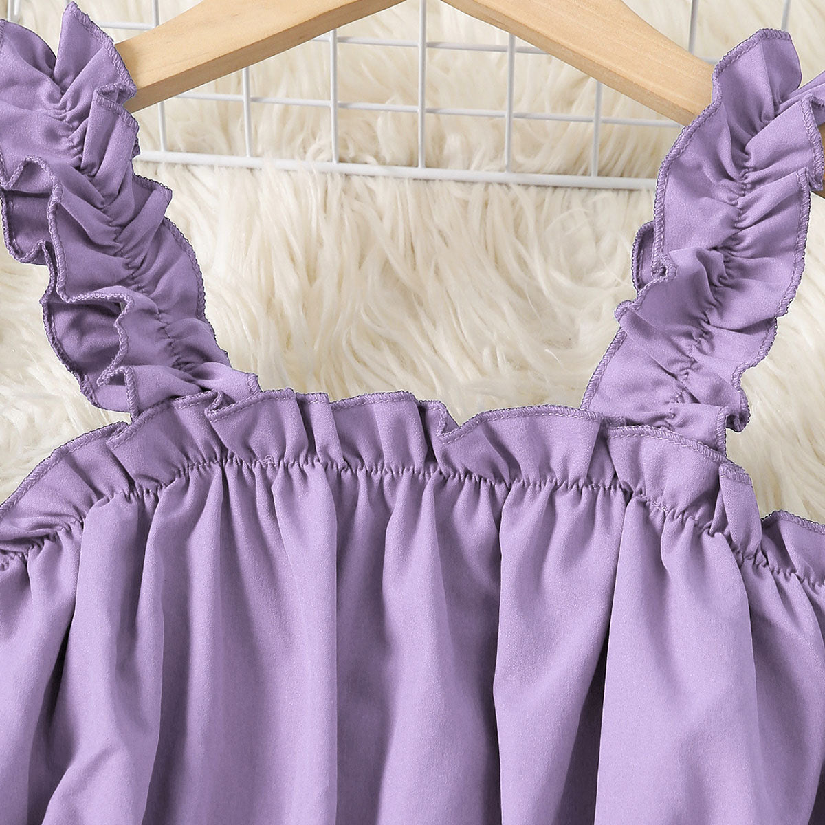 Girls Purple Sleeveless Crop Top With Embroidered Skirt Set 2 pc. Sets
