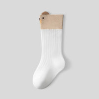 Pack of 6 Girls Multicolor Animal Motif Calf Length Cotton Socks Socks