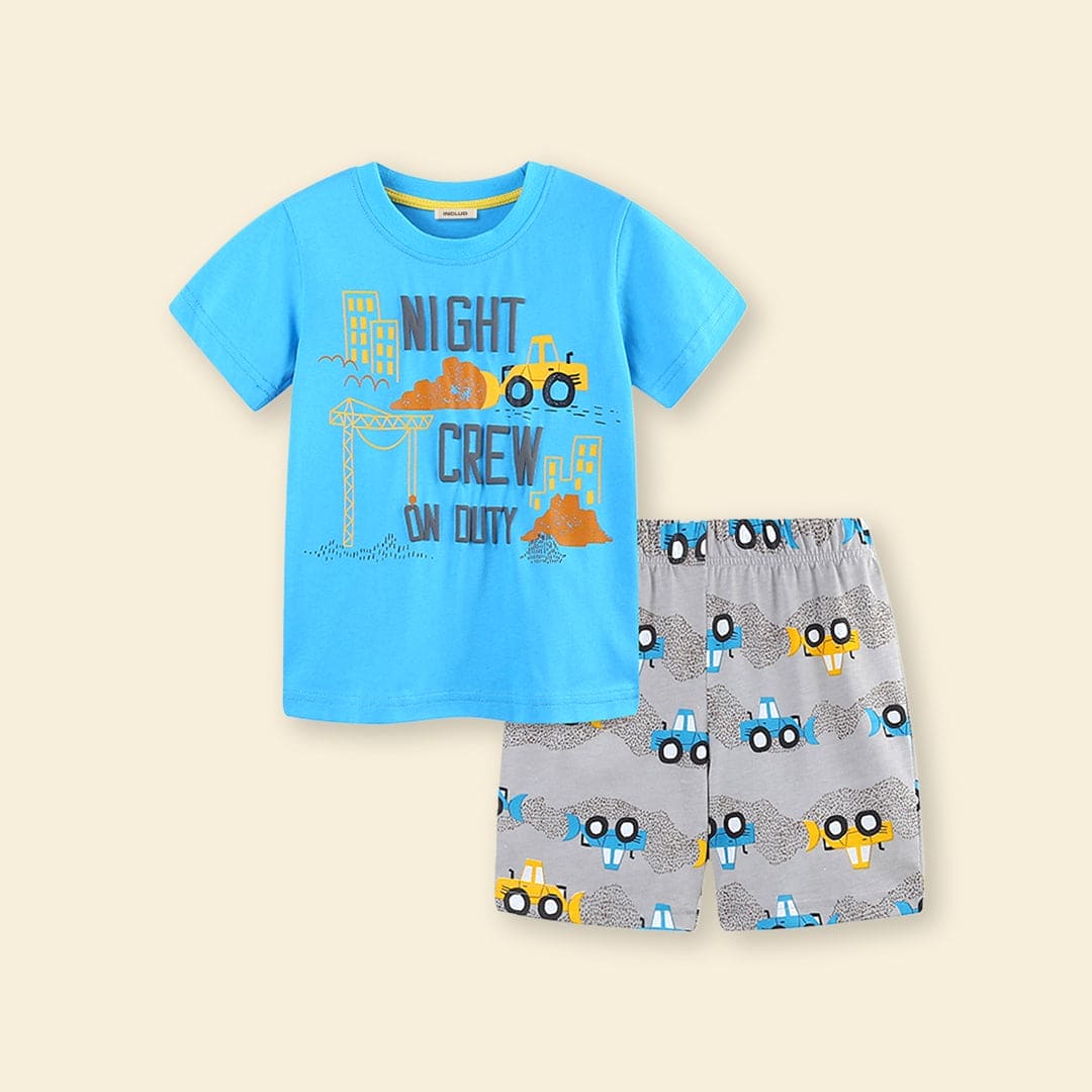 Boys Short Sleeve Graphic T-Shirt With Printed Shorts 2 pc. Sets   