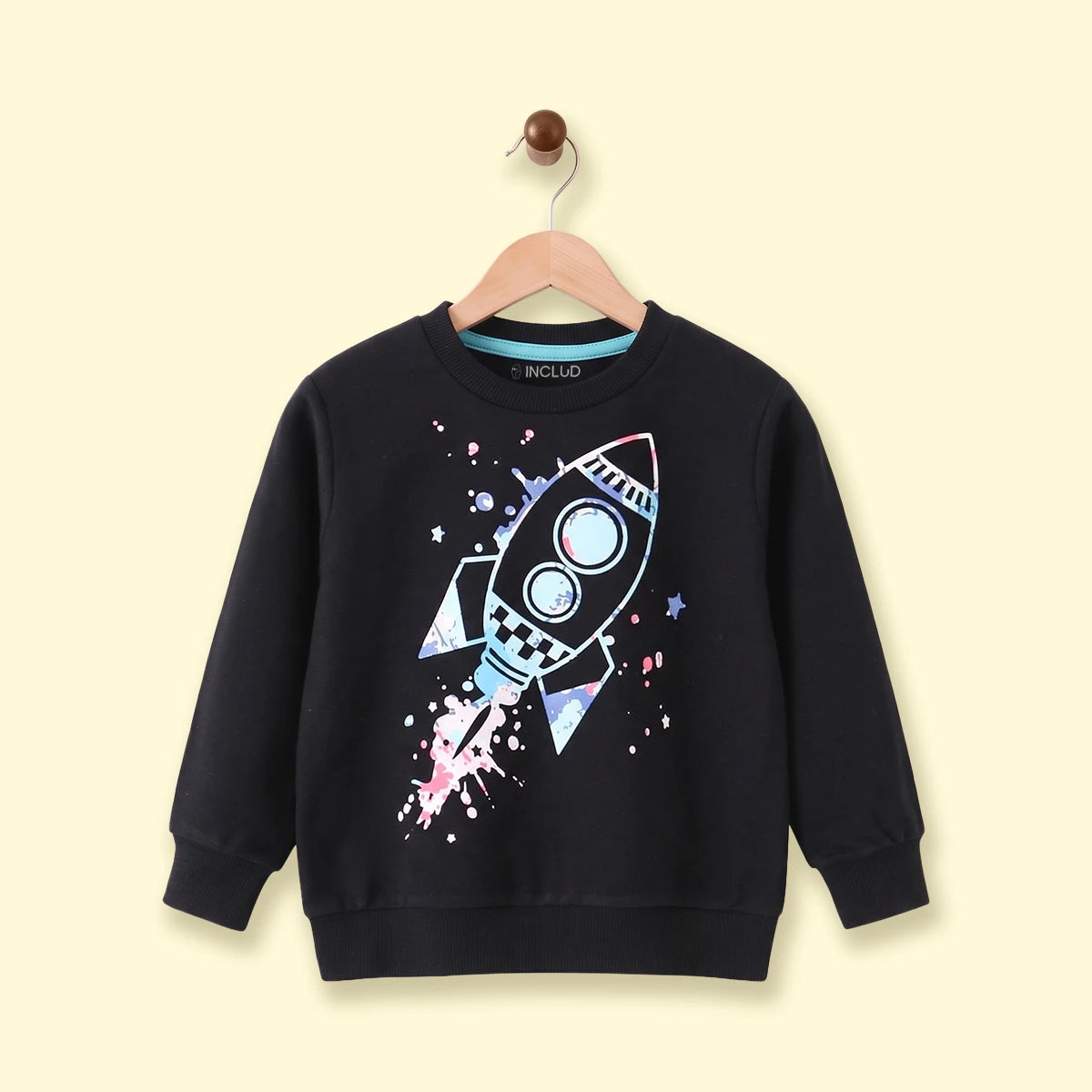 Boys Black Graphic Long Sleeve Sweatshirt Sweatshirts & Hoodies Black 1-2 Y