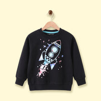 Boys Black Graphic Long Sleeve Sweatshirt Sweatshirts & Hoodies Black 1-2 Y