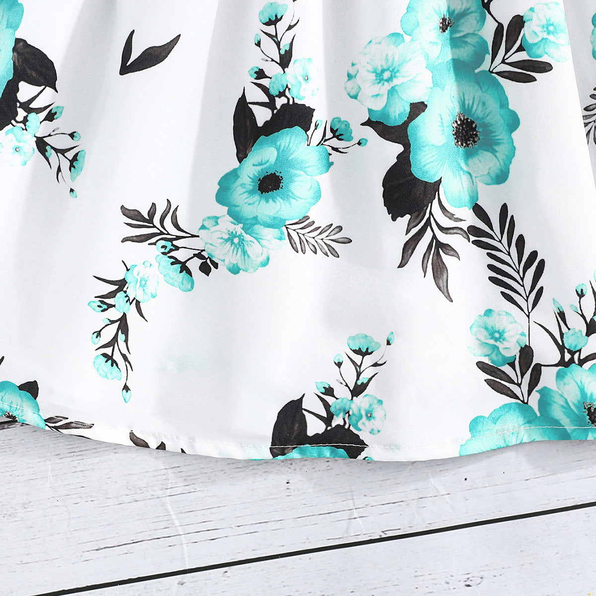 Girls Light Green Floral Printed Fit And Flared Dress With Shrug Casual Dresses