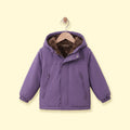 Girls Purple Long Sleeve Hooded Zip-up Jacket Coats & Jackets Purple 1-2 Y