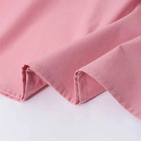 Girls Pink Solid Lace Neck Long Sleeves Fit & Flare Midi Dress Casual Dresses