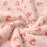 Girls Pink Leopard Printed Fleece Jacket & Pants Co-ord Sets Sets