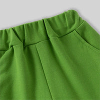 Boys Green Polo T-Shirt With Shorts Co-ord Sets Sets