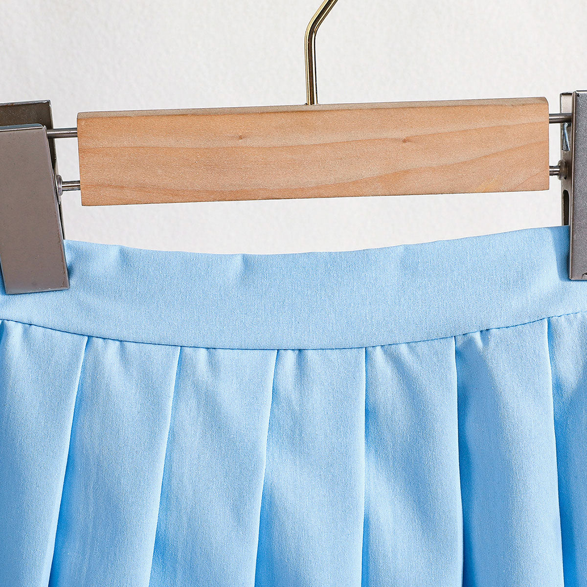 Girls Black Waistcoat with Attached Brooch & Blue Pleated Skirt Set 2 pc. Sets
