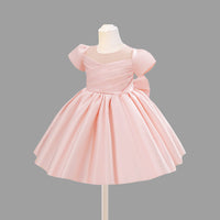 Girls Pleated Yoke Fit & Flare Party Dress Party Dresses   