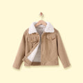 Girls Light Brown Textured Long Sleeve Jacket Coats & Jackets Light Brown 3-4 Y