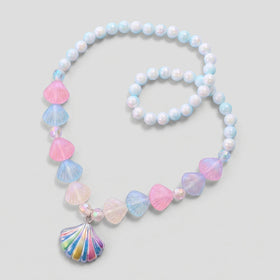 Pack Of 5 Girls Multicolour Jellyfish and Seashell Beads Necklace Sets Necklace and Chains