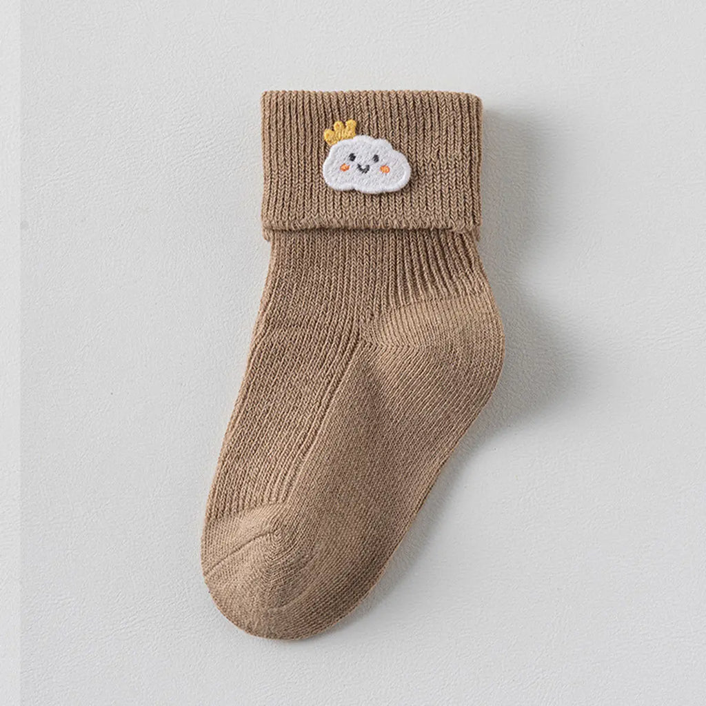 Pack of 6 Boys Multicolour Embroidery Applique Ankle Length Socks Socks