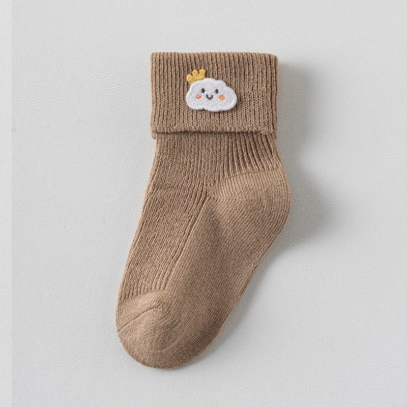 Pack of 6 Boys Multicolour Embroidery Applique Ankle Length Socks Socks