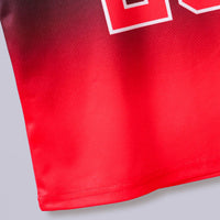 Boys Red Alphanumeric Printed Sleeveless T-Shirt With Shorts Set 2 pc. Sets