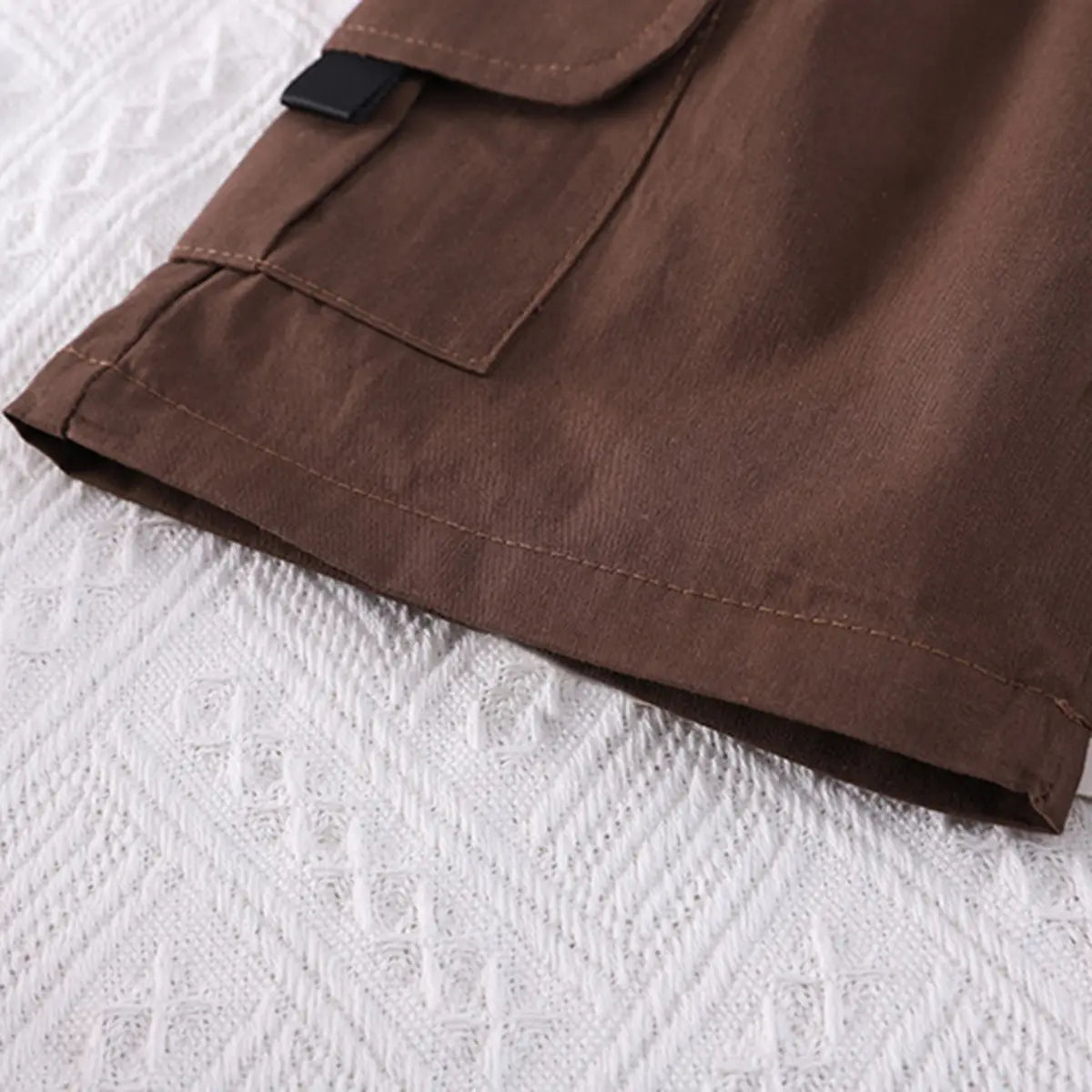 Boys Brown Bear Pocket Striped T-Shirt With Cargo Shorts Sets 2 pc. Sets
