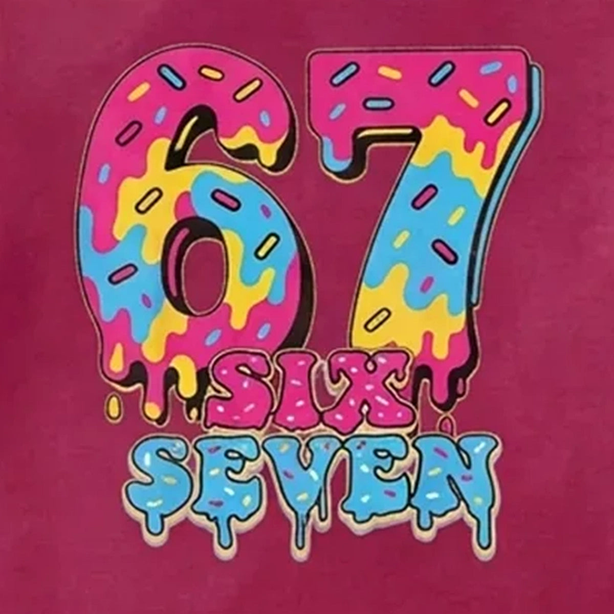 Girls Maroon Alphanumeric Print Short Sleeve T-Shirt Tshirts