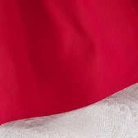 Girls Red Solid Summer Tiered Dress With Bow Details Casual Dresses