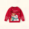 Boys Red Snowman Graphic Long Sleeve Sweater Sweaters & Cardigans Red 2-3 Y