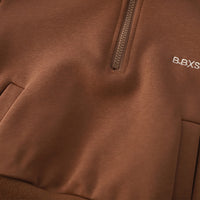 Boys Brown Solid Sweatshirt With Pants Co-ord Set 2 pc. Sets