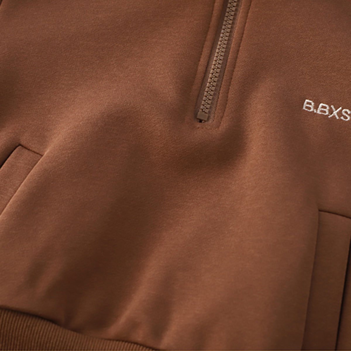 Boys Brown Solid Sweatshirt With Pants Co-ord Set 2 pc. Sets