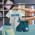 Boys Light Green Typographic Print Short Sleeve T-Shirt With Shorts Sets 2 pc. Sets Light Green 6-12 M