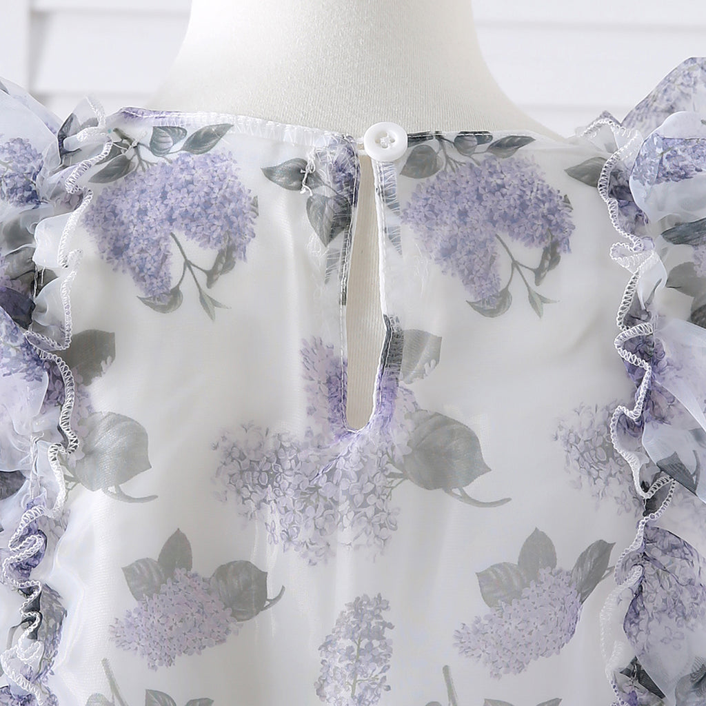 Girls Multicolor Floral Printed Fit & Flare Dress Casual Dresses