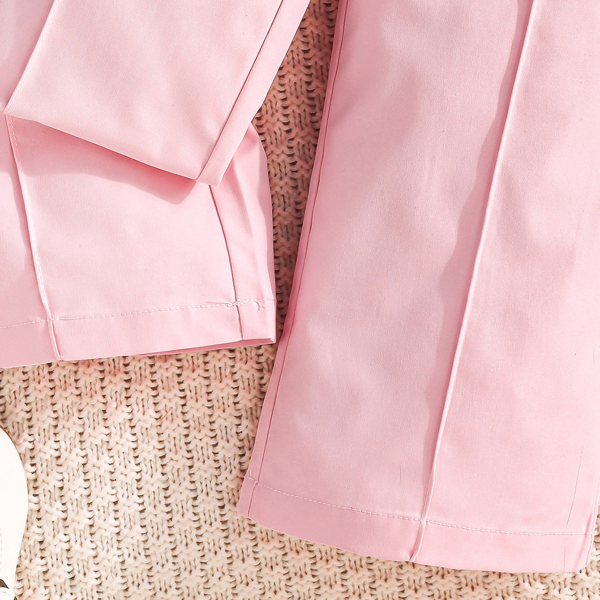 Girls Pink Applique Top With Sleeveless Vest And Trousers Sets 3 pc. Sets