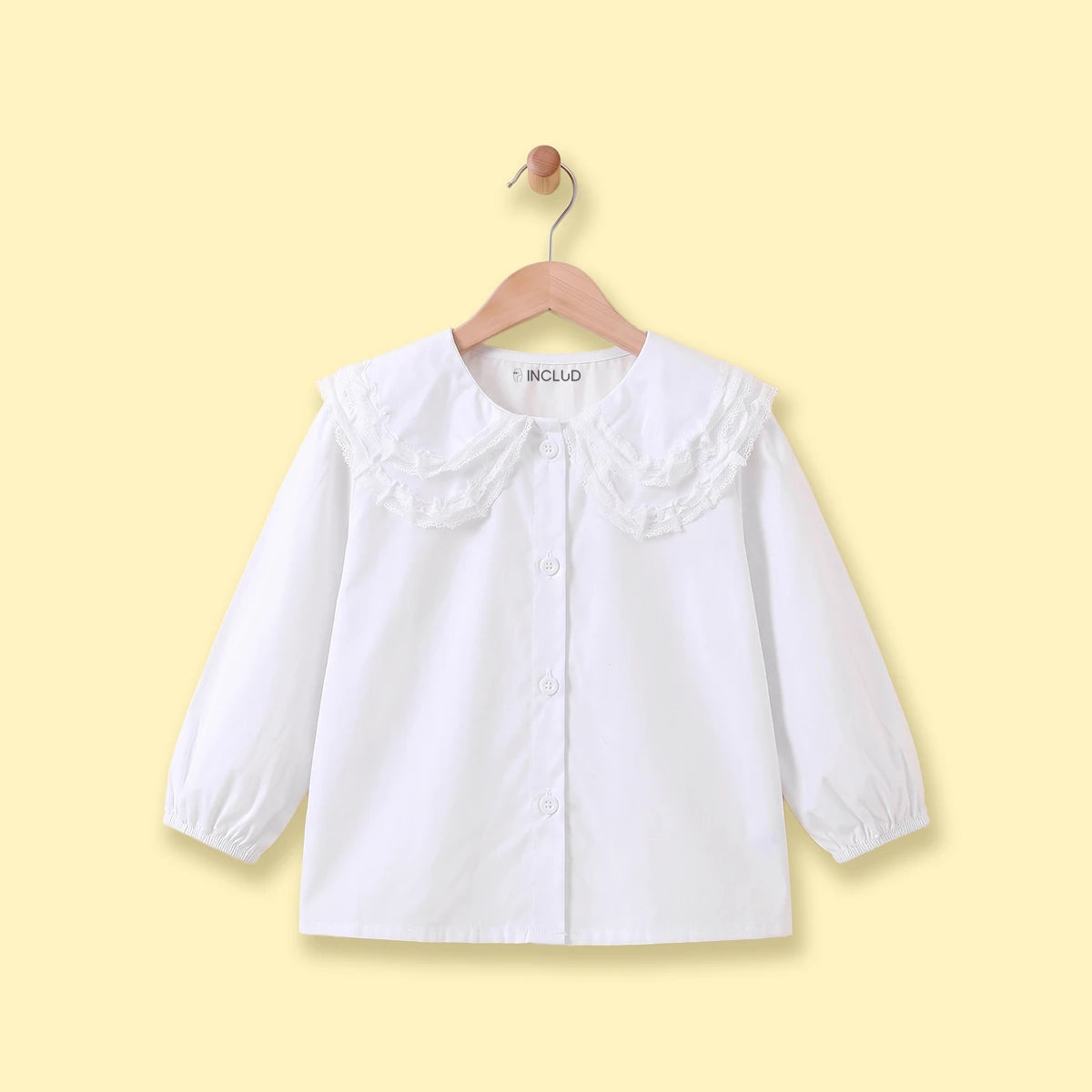 Girls White Long Sleeve Top Tops White 1-2 Y