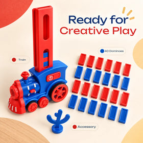 Automatic Domino Train Building Toy with 40 Tiles Trending Accessories