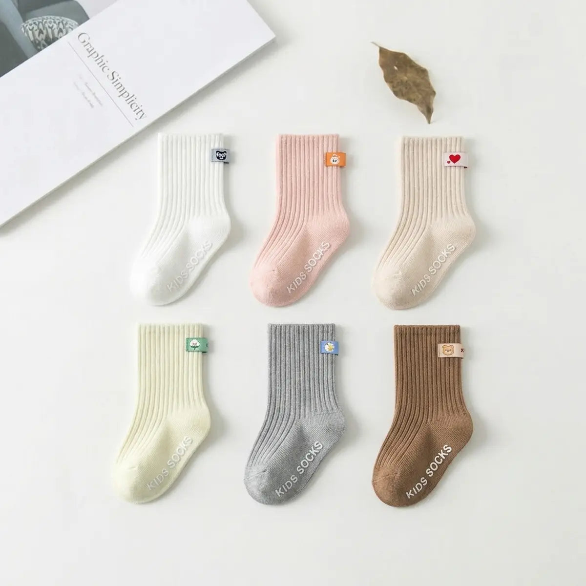 Pack of 6 Multicolour Ribbed Knit Ankle Length Socks Socks Multicolor 0-1 Y