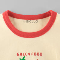 Boys Cream Tomato Print Short Sleeve T-Shirt Tshirts