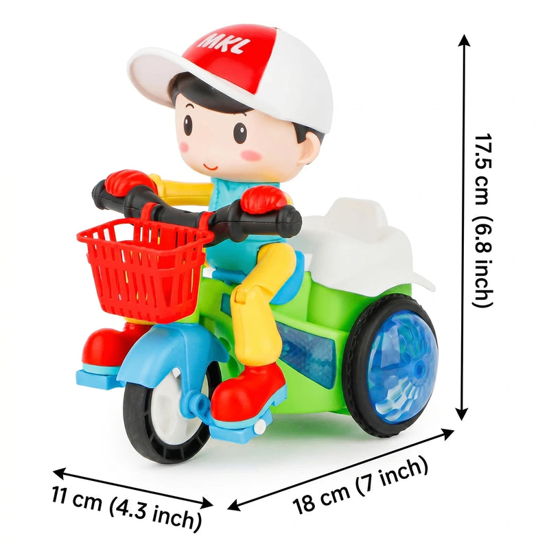 Musical Stunt Tricycle Toy with 360 Degree Rotation, LED Lights & Sound -Self-Balancing Automatic Dancing Bike for Kids Trending Accessories