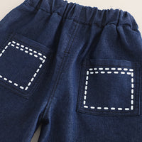 Boys Light Brown Dollhouse Printed T-Shirt With Denim Shorts Set 2 pc. Sets