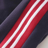 Boys Navy Blue Hooded Zipper Jacket With Puffer Vest & Jogger Sets Sets