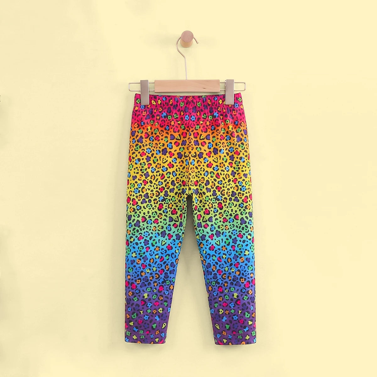 Girls Multicolour Leopard Print Leggings Leggings & Tights