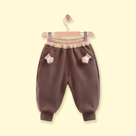 Boys Brown Paw Applique Jogger Joggers Brown 1-2 Y