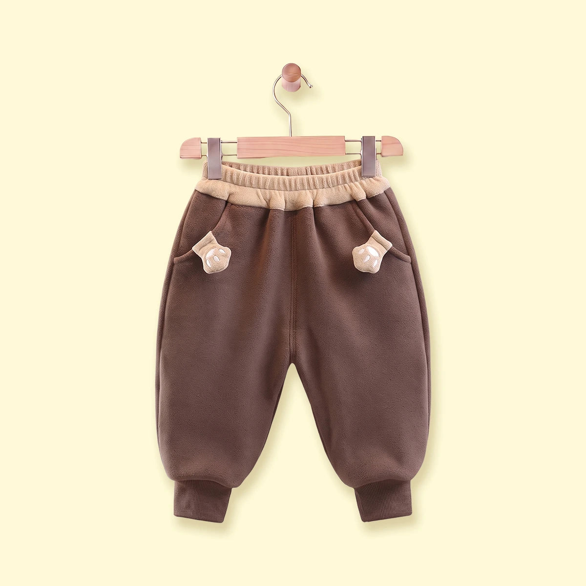 Boys Brown Paw Applique Jogger Joggers Brown 1-2 Y