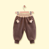 Boys Brown Paw Applique Jogger Joggers Brown 1-2 Y