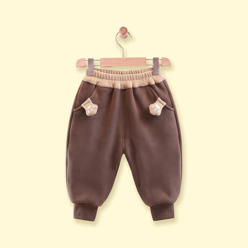 Boys Brown Paw Applique Jogger Joggers Brown 1-2 Y