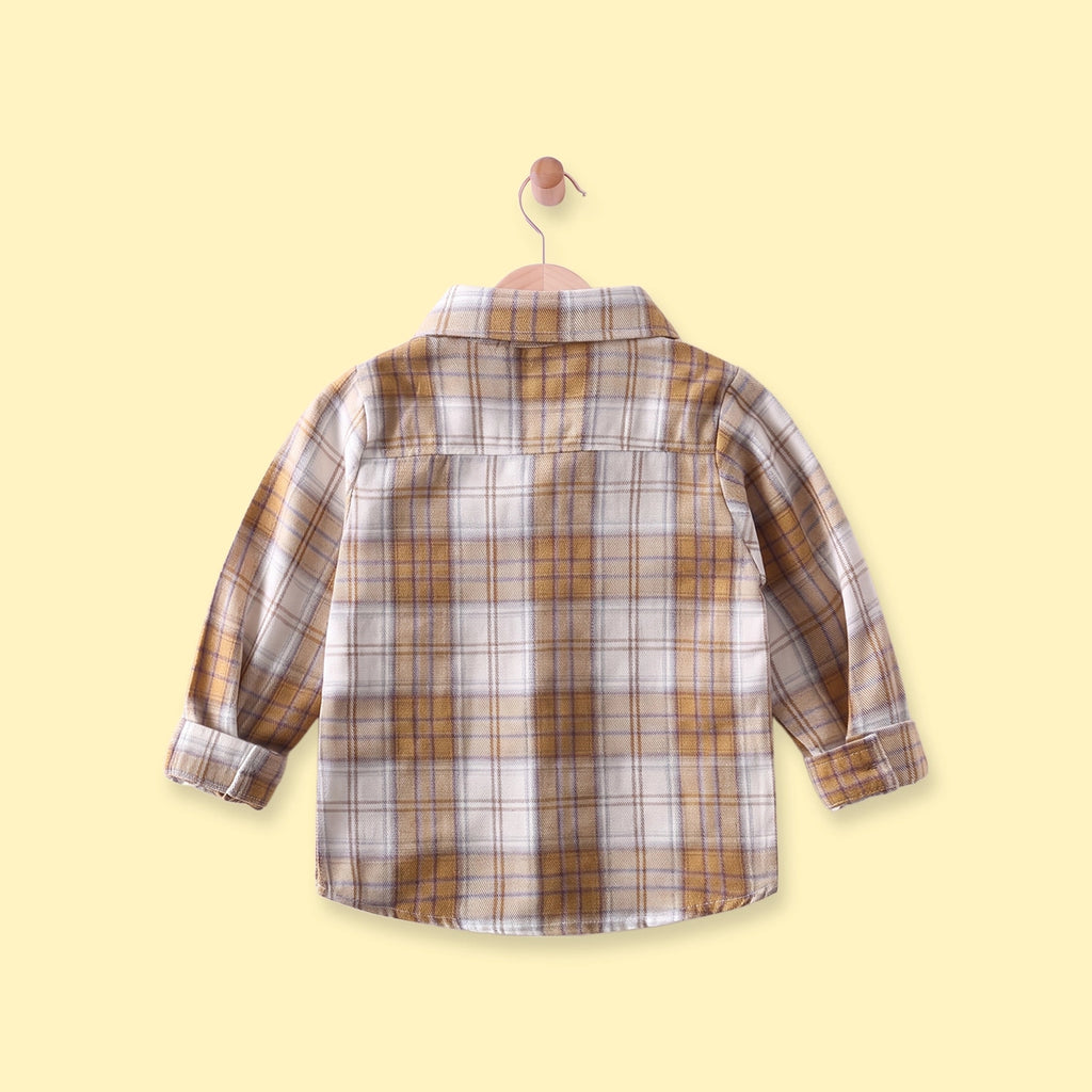 Boys Multicolor Checked Long Sleeve Shirt Shirts