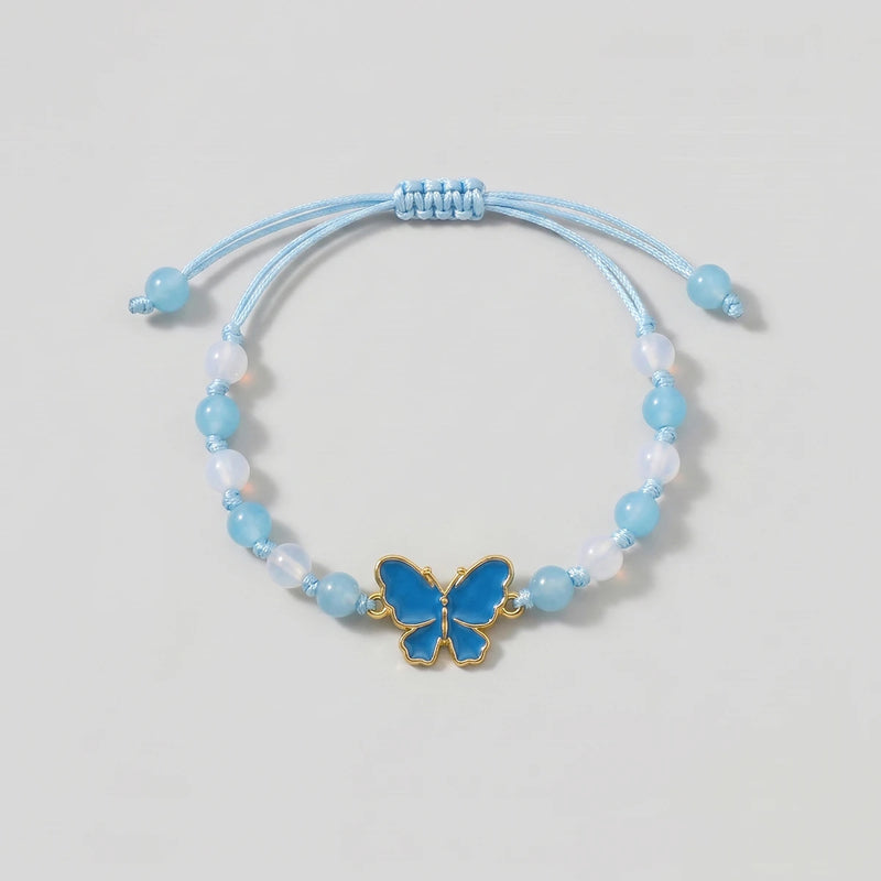 Pack Of 5 Girls Multicolour Butterfly Beaded Bracelet Sets Bracelet