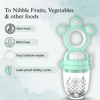 Baby Sea Green Fruit & Vegetable Silicone Teether Stick Trending Accessories