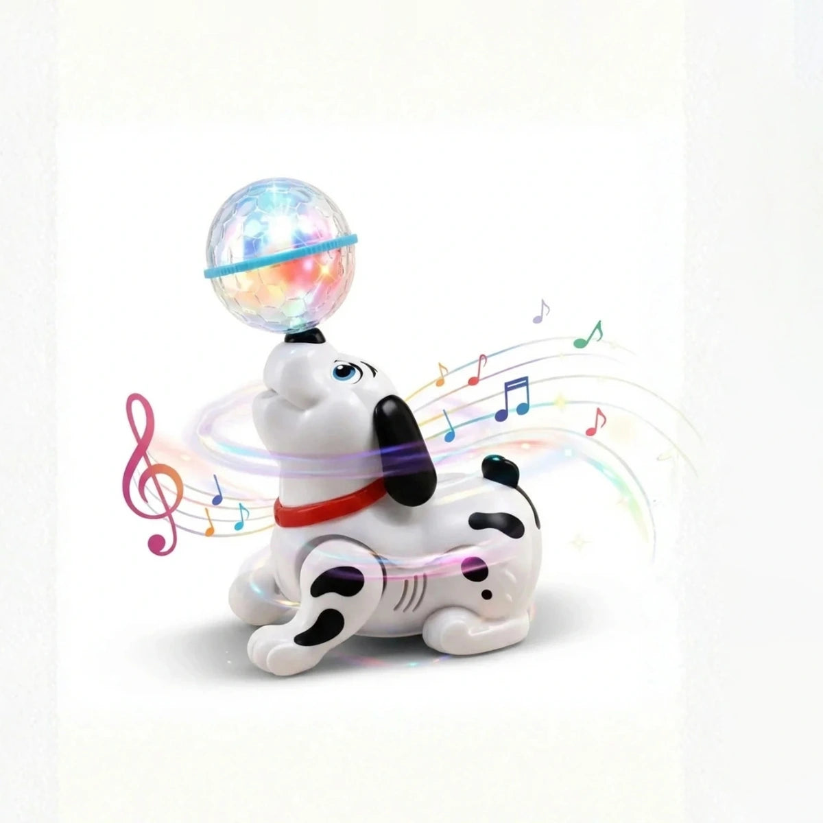 Kids White Musical Dancing Dalmatian Dog Toy with LED Lights Trending Accessories White Onesize