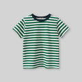 Boys Striped Short Sleeves T-Shirt Tshirts Green 1-2 Y 