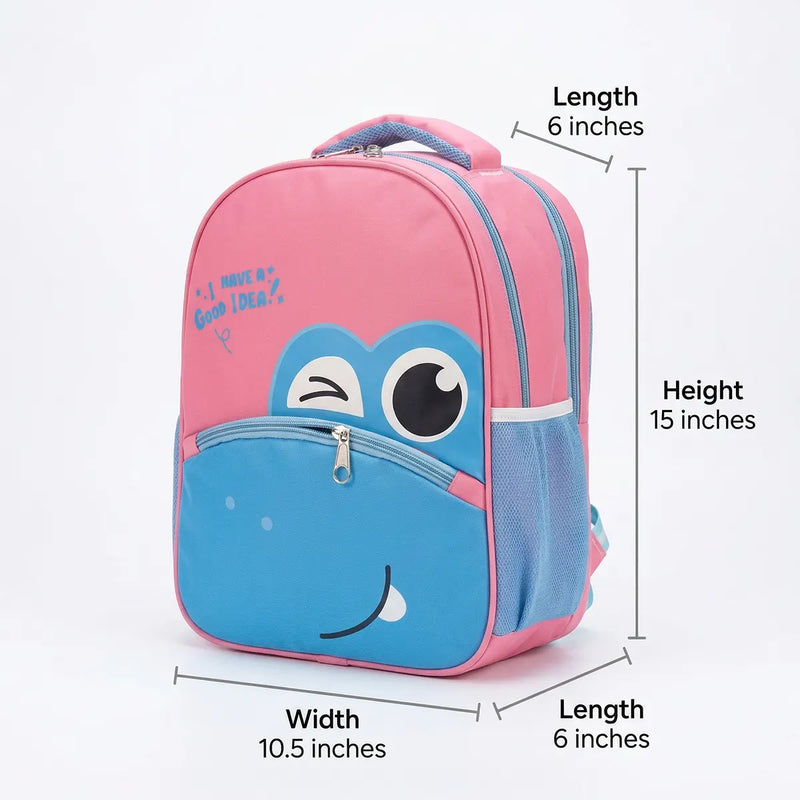Girls Pink Cartoon Canvas School Backpack Trending Accessories