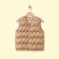 Boys Light Brown Quilted Sleeveless Jacket Coats & Jackets Light Brown 1-2 Y