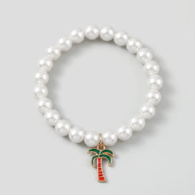Pack Of 5 Girls Multicolour Pearl Charm Bracelet Sets Bracelet